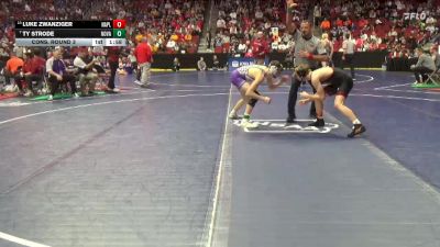 1A-132 lbs Cons. Round 3 - Luke Zwanziger, Nashua-Plainfield vs Ty Strode, Nodaway Valley