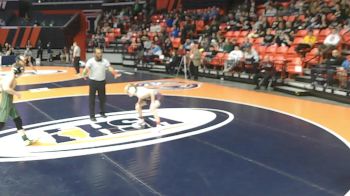 1A 113 lbs Cons. Round 1 - Ben Wells, St. Joseph (S.J.-Ogden) vs Evan Johnson, Kankakee (McNamara)