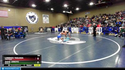 138 lbs Cons. Round 6 - David Arroyo, Reedley vs Lorenzo Taguada, Caruthers