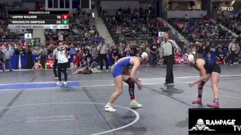 115 lbs 1st Place Match - Aspen Walker, Trailblazer vs Brooklyn Simpson, Kansas Young Guns