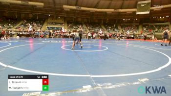 84 lbs Consi Of 8 #1 - Laura Topaum, Midwest City Bombers Youth Wrestling Club vs Michael Rodgers, Newcastle Youth Wrestling