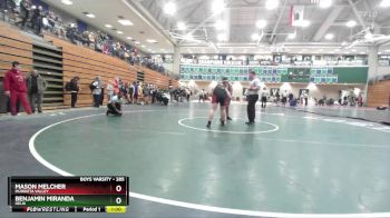 285 lbs 5th Place Match - Mason Melcher, Murrieta Valley vs Benjamin Miranda, Helix