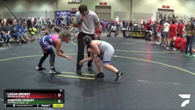 112 lbs Round 4 (6 Team) - Harmoni Hunley, Mi Pitbulls Gold vs Logan Brobst, Indiana Outlaws