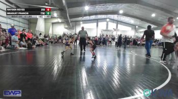 47 lbs Rr Rnd 3 - Rayden Reyes, Sperry Wrestling Club vs Bradley Francis, Team Tulsa Wrestling Club