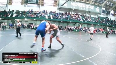 285 lbs Champ. Round 1 - Owen Hawley, Grand Valley State vs Bennett Vandenberg, Michigan State