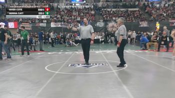 G - 105 lbs 3rd Place Match - Serina Catt, Billings Senior High School (Girls) vs River Cote, Ronan (Girls)