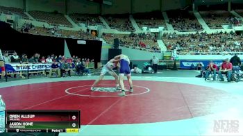 D4-165 lbs Semifinal - Oren Allsup, Willcox vs Jaxon Hone, Wickenburg