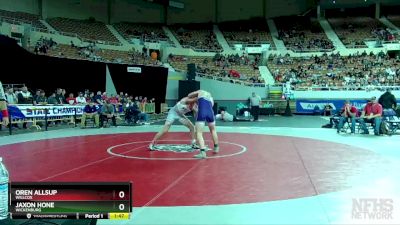 D4-165 lbs Semifinal - Oren Allsup, Willcox vs Jaxon Hone, Wickenburg