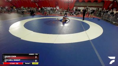 170 lbs Cons. Round 1 - Julius Cook, WI vs Mitchell Knight, MN