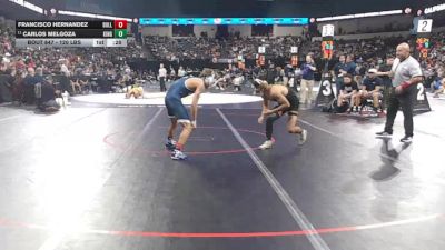 120 lbs Consi Of 16 #2 - Francisco Hernandez, Bullard (CS) vs Carlos Melgoza, Kingsburg (CS)