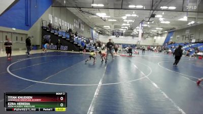 52-55 lbs Round 1 - Ezra Heredia, Agon Academy Wrestling vs Titan Knudsen, Sanderson Wrestling Academy