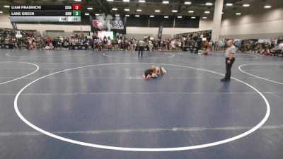 92 lbs Cons. Rd Of 16 - Liam Prasnicki, South Dakota vs Lane Green, Mighty Bluebirds Wrestling
