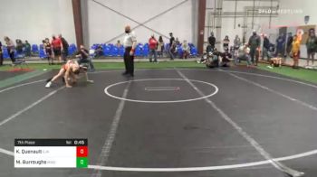 90 lbs 7th Place - Myles Burroughs, Madison vs Kane Quenault, Cja