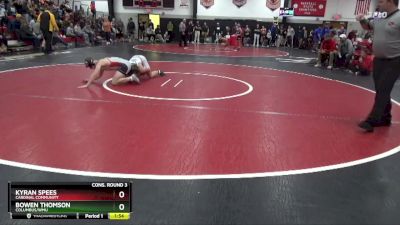 138 lbs Cons. Round 3 - Bowen Thomson, Columbus/WMU vs Kyran Spees, Cardinal Community