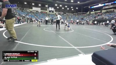 84 lbs Quarterfinal - Blake Tuttle, WTC vs Landon Rowley, WR - Topeka Blue Thunder