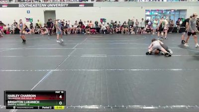 76 lbs Round 1 (4 Team) - Brighton Lukanich, Grapple Academy vs Harley Charroin, Tallahassee War Noles