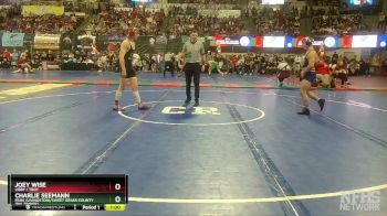 A - 160 lbs Cons. Round 1 - Charlie Seemann, Park (Livingston)/Sweet Grass County (Big Timber) vs Joey Wise, Libby / Troy