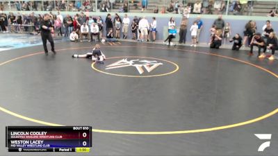 77 lbs X Bracket - Weston Lacey, Mid Valley Wrestling Club vs Lincoln Cooley, Soldotna Whalers Wrestling Club