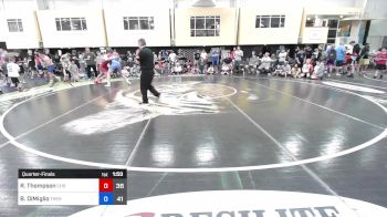 180 lbs Quarterfinal - Ryan Thompson, Carolina Hammer Squad vs Bradley DiMiglio, The Hunt Wrestling Club