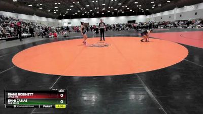 100 lbs Cons. Round 3 - Riane Robinett, Little Axe vs Emmi Casias, Pine Creek