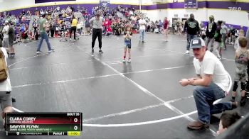 49 lbs Cons. Round 1 - Clara Corey, Carolina Reapers vs Sawyer Flynn, James Island Youth Wrestling C