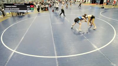 16U Girls - 110 lbs Quarters - Abbie Slothower, Central Kansas Young Lions Wrestling Club vs Khole Perez, Greg Gomez Trained Wrestling