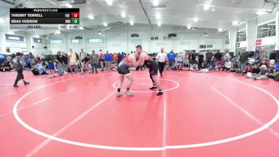 285 lbs Quarterfinal - Thierry Terrell, The Asylum Black-HS vs Beau Hudson, Indiana Outlaws White-HS