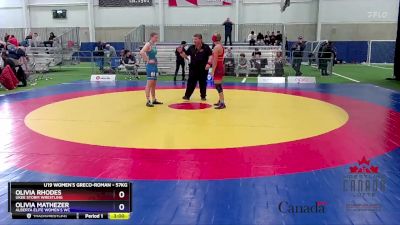 57kg Round 4 - Olivia Rhodes, Ukee Storm Wrestling vs Olivia Mathezer, Alberta Elite Women`s WC