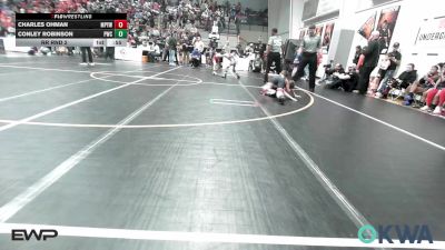 90 lbs Rr Rnd 2 - Charles Ohman, Mannford Pirate Youth Wrestling vs Conley Robinson, Pawnee Wrestling Club