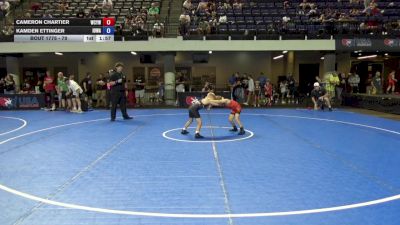 70 lbs Cons. Sub-semis - Cameron Chartier, Webb City Youth Wrestling Club vs Kamden Ettinger, Iowa