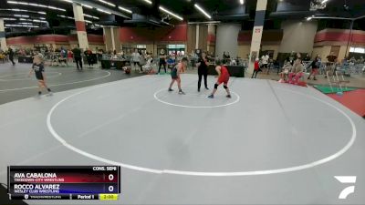 108 lbs Cons. Semi - Ava Cabalona, Takedown-City Wrestling vs Rocco Alvarez, Wesley Club Wrestling