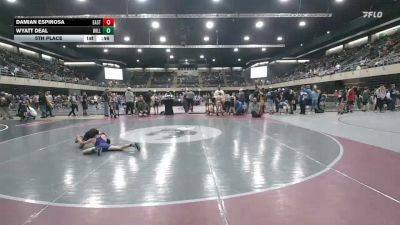 58 lbs 5th Place - Damian Espinosa, Easton vs Wyatt Deal, Williamsburg