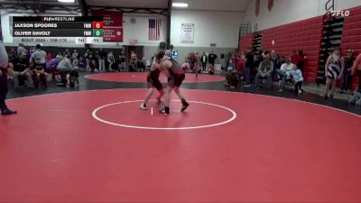 108-119 lbs Round 2 - Jaxson Spoores, Fort Madison Wrestling vs Oliver DaVolt, Fort Madison Wrestling