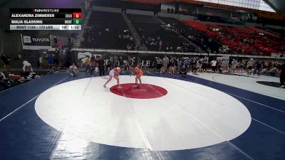 170 lbs Cons. Sub-semis - Alexandra Zimmerer, Colorado vs Malia Glassing, Montana