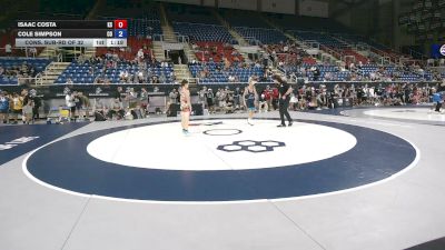 106 lbs Cons. Sub-rd Of 32 - Isaac Costa, Kansas vs Cole Simpson, Colorado
