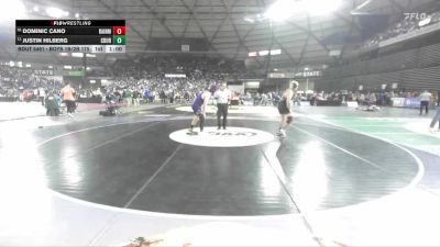 Boys 1B/2B 175 Cons. Round 2 - Justin Hilberg, Columbia Burbank vs Dominic Cano, Rainier