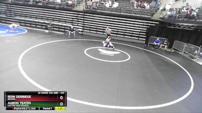 147 lbs Cons. Round 2 - Aaron Yeates, Layton High School vs Row Derbiege, Beaver