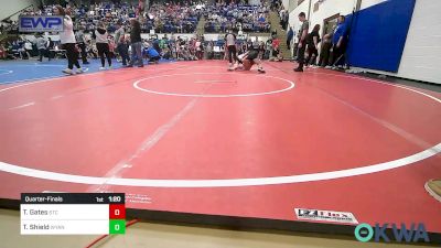 106 lbs Quarterfinal - Tilden Gates, Sallisaw Takedown Club vs Toby Shield, Wyandotte Youth Wrestling