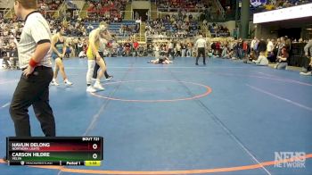 145 lbs Semifinal - Carson Hildre, Velva vs Havlin Delong, Northern Lights