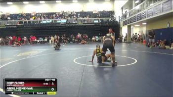 165 lbs Cons. Round 4 - Abdul Meskienyar, Chabot College vs Cory Flores, Santa Ana College