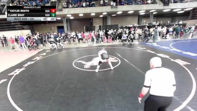 120 lbs Champ. Round 2 - Kaylee Benyo, Unattached vs Claire Bray, Unattached