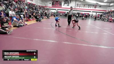 80-85 lbs Quarterfinal - Beau Smothers, Odessa Youth Wrestling vs Beckam Grosso, Lexington Youth Wrestling Club