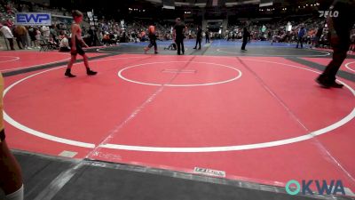 75 lbs Semifinal - Paxtyn McGilbert, Midwest City Bombers Youth Wrestling Club vs Chase Cook, Tahlequah Wrestling Club