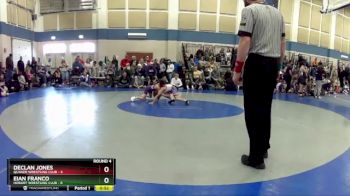 54 lbs Round 4 (10 Team) - Eian Franco, Hobart Wrestling Club vs Declan Jones, Quaker Wrestling Club