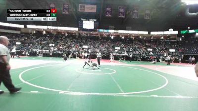 58 lbs 1st Place Match - Grayson Matuszak, GGBA vs Carson Peters, HEW1