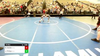 75-B lbs Quarterfinal - Brian Danbe, RedNose Wrestling School vs Jacob Philips, TALENTS WC