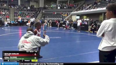 40 lbs Quarterfinal - Skyler Harlan, Ready RP vs Ezra Taussig, Greater Heights Wrestling-AAA