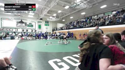 120 lbs Quarterfinals (8 Team) - Brode Lohr, Watertown vs Beckett Rehorst, Brandon Valley