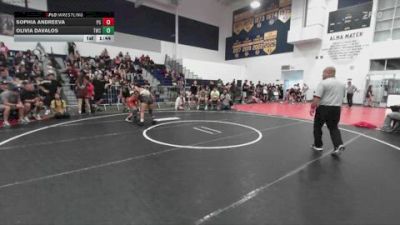 100 lbs Round 3 - Olivia Davalos, Threshold Wrestling Club vs Sophia Andreeva, Peterson Grapplers