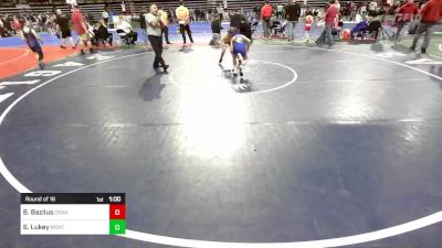 95 lbs Round Of 16 - Bruce Bazilus, Cranford vs Sam Lukey, Montgomery Youth Wrestling